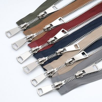 2 Way オープン エンド 普通の歯 メタルジップ 革ジャケットのために