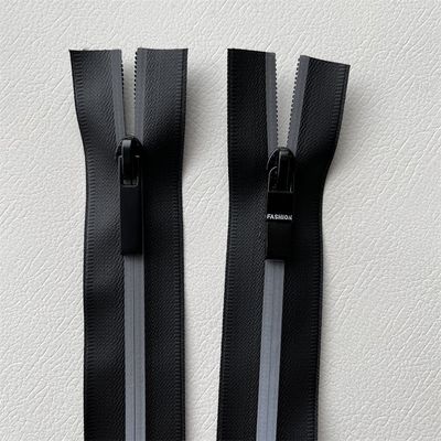 TPU/PU 耐水ジップ,水性ジップ 2側に反射ストライプ